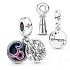 Sterling silver 925 Disney Paris, 2in1 travel bracelet pendant