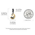 Sterling silver 925 Cat on the moon - the playful nature of a feline companion, pet bracelet pendant