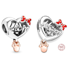 Charm Sterling silver 925 Disney Minnie Mouse Mom - Mom, bead for bracelet