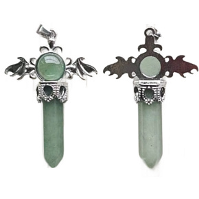 Chalcedony cross made of alloy and natural stone 5.3 x 3.7 x 12 mm, stone of love and joy Chalcedony cross made of alloy and natural stone 5.3 x 3.7 x 12 mm, stone of love and joy