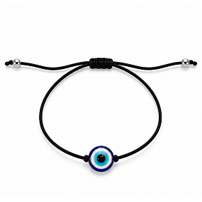 Blue Nazar Eye – black string bracelet with adjustable size | Protective talisman Blue Nazar Eye – black string bracelet with adjustable size | Protective talisman