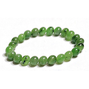 Jade bracelet elastic natural stone, ball 8 - 9 mm / 16 - 17 cm, stone of peace Jade bracelet elastic natural stone, ball 8 - 9 mm / 16 - 17 cm, stone of peace