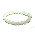Jade Luminois Light Phosphorescent, blue glow in the dark, bracelet elastic natural stone, bead 8 mm / 16 - 17 cm