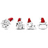 Sterling silver 925 Santa with red hat, Christmas bracelet bead