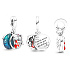 Sterling silver 925 Disney Lilo & Stitch - family means no one is left behind, 2in1 family bracelet pendant