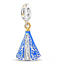 Sterling silver 925 Religious charm Virgin San Juan Lagos Blessed Virgin Mary venerated by Mexican and Texans, pendant bracelet