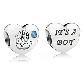Charm Sterling silver 925 I love my little boy My Little Baby, bead heart on bracelet family