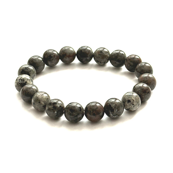 Yooperlit bracelet elastic natural stone, ball 10 mm / 16 - 17cm, stone of truth