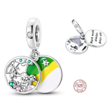 Charm Sterling Silver 925 Hard Work Always Pays Off, Bracelet Pendant