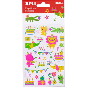 Apli Stickers Neon Animals stickers with animal motif 1 sheet 18044
