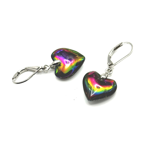 Magical heart earrings smooth, I'm not just a jewel 3,5 cm