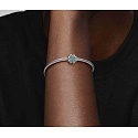 Charm Sterling silver 925 Four-leaf clover split, 2in1 bead on lucky bracelet