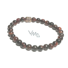 Tiger eye red / Bull's eye bracelet elastic natural stone, ball 6 mm / 16-17 cm, stone of the sun and earth, brings luck and wealth Tiger eye red / Bull's eye bracelet elastic natural stone, ball 6 mm / 16-17 cm, stone of the sun and earth, brings luck and wealth