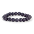 Lava black bracelet elastic natural stone, bead 8 mm / 16-17 cm, born of the four elements