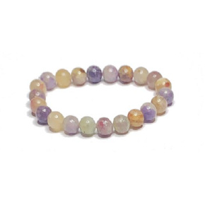 Tourmaline pink bracelet elastic natural stone, ball 8 mm / 16-17 cm, guardian of good mood