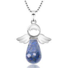 Lapis Lazuli Angel pendant natural stone 4,2 x 3 cm, stone of harmony