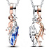 Charm Sterling silver 925 Feather Pendant 2in1, animal bracelet pendant