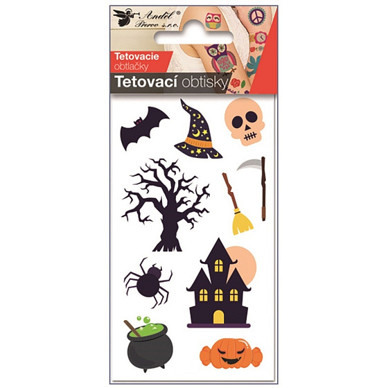 Tattoo stickers Halloween house 6 x 10 cm