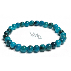 Apatit blue bracelet elastic natural stone, ball 8 mm / 16 - 17 cm, stone realization Apatit blue bracelet elastic natural stone, ball 8 mm / 16 - 17 cm, stone realization