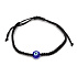 Blue eye rope bracelet woven black