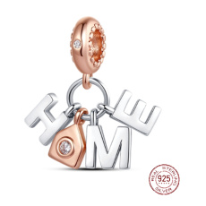 Sterling Silver 925 Home 4in1 Pendant Bracelet Family