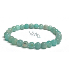 Amazonite bracelet elastic natural stone, ball 6 mm / 16 - 17 cm, stone of hope