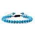 Tyrkenite blue bracelet natural stone, hand knitted, adjustable bead size 6 mm, stone of young people, looking for a life goal