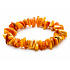 Amber Baltic honey / gold bracelet elastic chopped natural, 16 - 17 cm, solidified sunlight