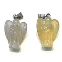 Gray Agate, Light Guardian Angel, Natural Stone Pendant Hand-polished 2 - 2.2 cm