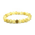 Selenite / Alabaster bracelet elastic natural stone, ball 8 mm / 16 - 17 cm, angelic energy