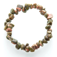 Unakit bracelet elastic chopped natural stone 19 cm, stone of personal growth and visions