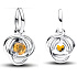 Charm Sterling silver 925 Yellow eternity circle November, pendant on bracelet symbol