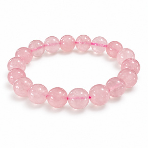 Rose quartz bracelet 10 mm elastic – stone of love, tenderness and harmony, 16–17 cm Rose quartz bracelet 10 mm elastic – stone of love, tenderness and harmony, 16–17 cm