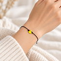 The Power of Colors – Yellow Duckling for Joy | Black String Bracelet with Adjustable Size