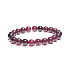 Garnet red elastic bracelet, ball 8 mm / 16-17 cm, stone of fire, love