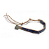 Lapis Lazuli leather bracelet natural stone, handmade, clasp, square 4 x 4 mm / 14 + 6,5 mm, harmony stone