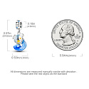 Sterling Silver 925 Luminous - Zodiac Sign Aquarius, Bracelet Pendant