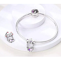Sterling silver 925 Sister - I will always be your friend, family bracelet pendant