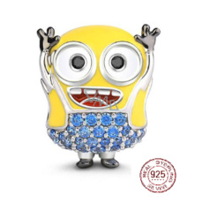 Charm Sterling silver 925 I'm a villain - Mimons Mimoň Bob - The cutest Mimoň of them all, bead for bracelet movie Charm Sterling silver 925 I'm a villain - Mimons Mimoň Bob - The cutest Mimoň of them all, bead for bracelet movie