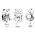 Charm Sterling silver 925 Cat with clubs, bead on bracelet pet