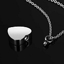 Commemorative urn pendant, Heart 3in1 waterproof, Stainless steel 20 x 25 mm + chain 50 cm