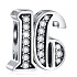 Charm Sterling silver 925 16 anniversary, bead on bracelet