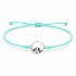 The Power of Color – The Mountains Are Calling – Mountain-Themed Bracelet on a Mint Cord