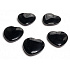 Obsidian black Hmatka, healing gemstone in the shape of a heart natural stone 3 cm 1 piece, stone of salvation