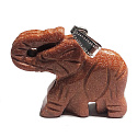 Goldstone gold elephant pendant hand cut figurine 3,5 cm, stone of ambition