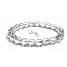Crystal clear bracelet elastic natural stone, bead 8 mm / 16 - 17 cm, stone stones