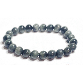 Pietersite / Eagle eye bracelet elastic natural stone, ball 8 mm / 16-17 cm, stone with stormy elements Pietersite / Eagle eye bracelet elastic natural stone, ball 8 mm / 16-17 cm, stone with stormy elements