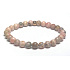 Rhodochrosite bracelet elastic natural stone, ball 6 mm / 16 - 17 cm, large heart healer