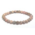 Rhodochrosite bracelet elastic natural stone, ball 6 mm / 16 - 17 cm, large heart healer