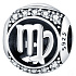 Virgo, sign of the zodiac, pendant for bracelet made of silver + cubic zirconia, ball 9 mm 1 piece